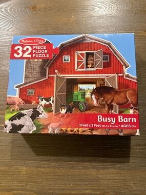 5 for $25 Melissa & Doug Busy Barn 32 Piece Floor Puzzle 3 Feet x 2 Feet Ages 3+